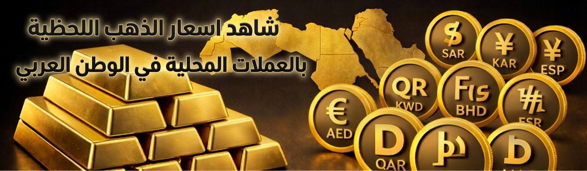 أسعار الذهب اللحظية بالعملات المحلية